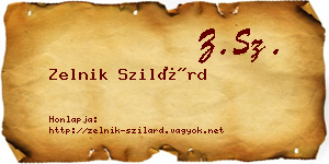 Zelnik Szilárd névjegykártya