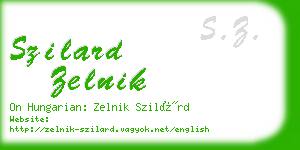 szilard zelnik business card